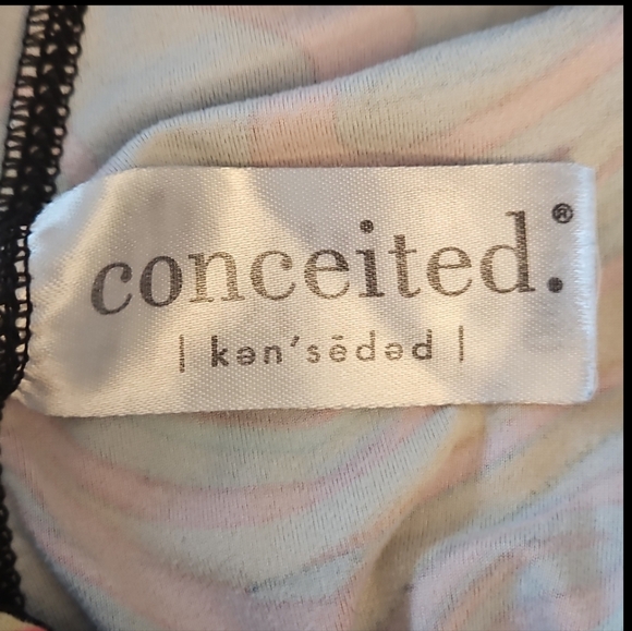 Conceited High Waisted Ultra Soft Leggings biker shorts See Meas - Picture 5 of 6